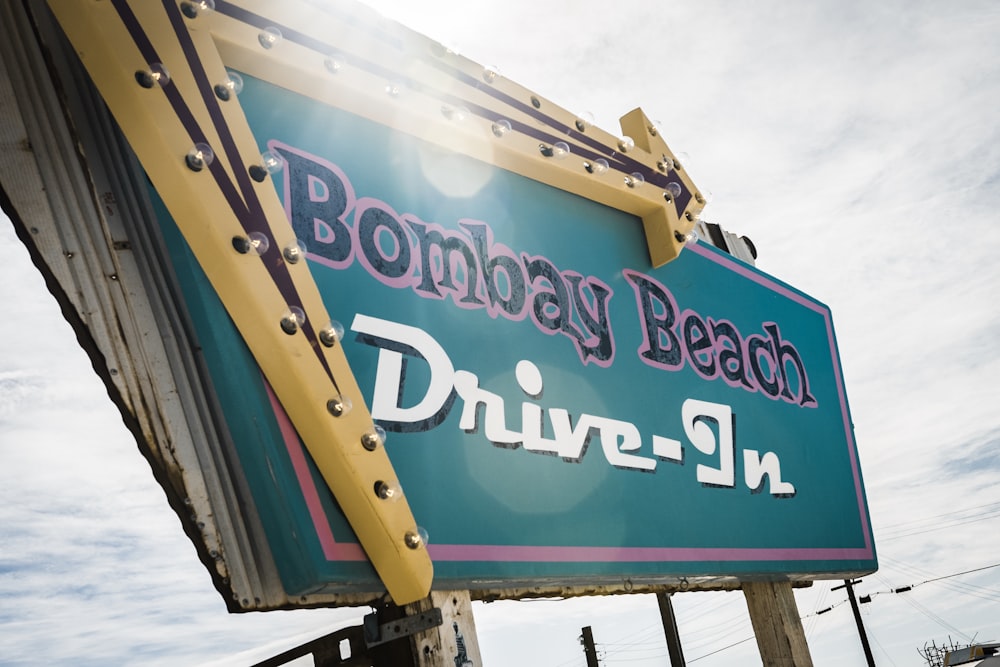 Bombay Beach Drive-in signage