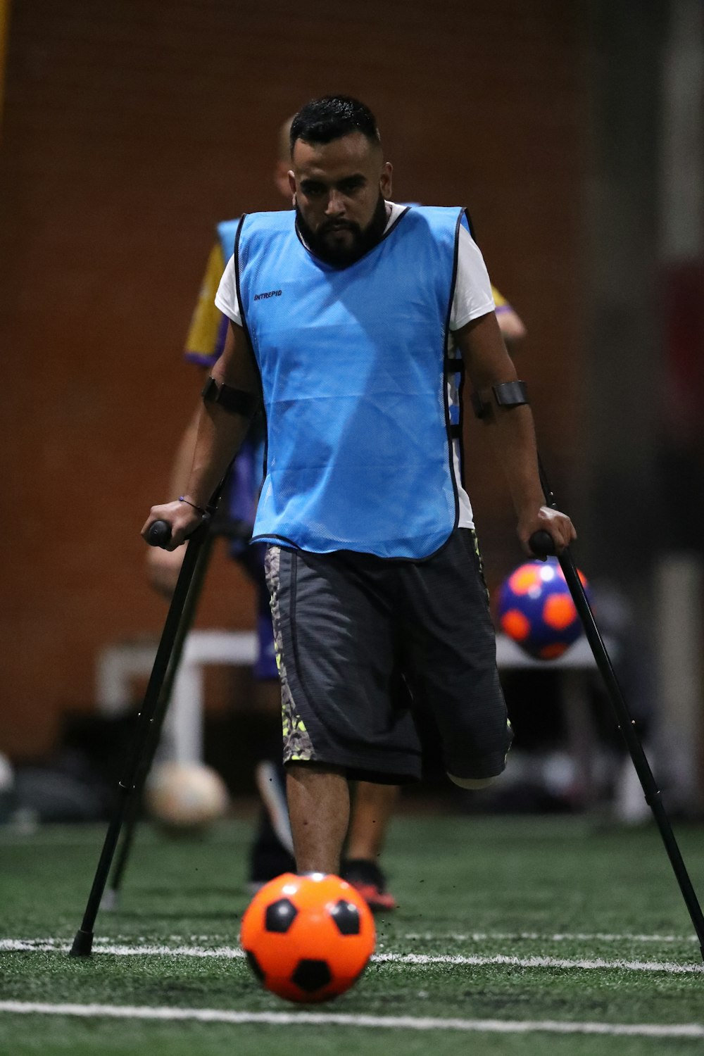 man playing soccer