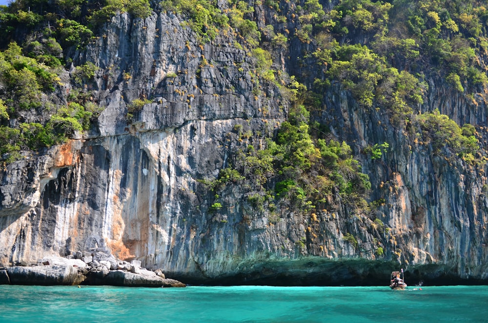 mountain near body of water