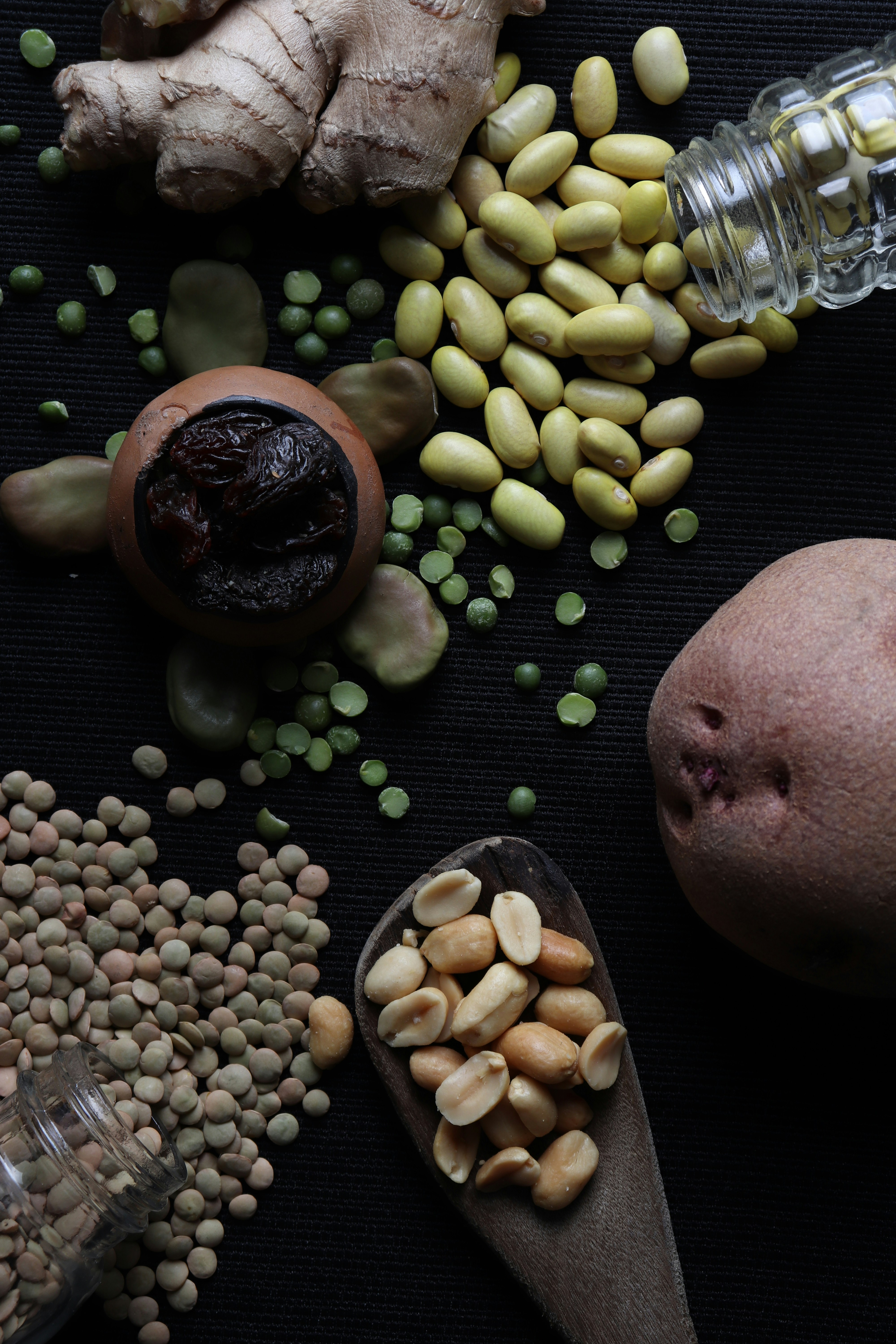 assorted beans and nuts