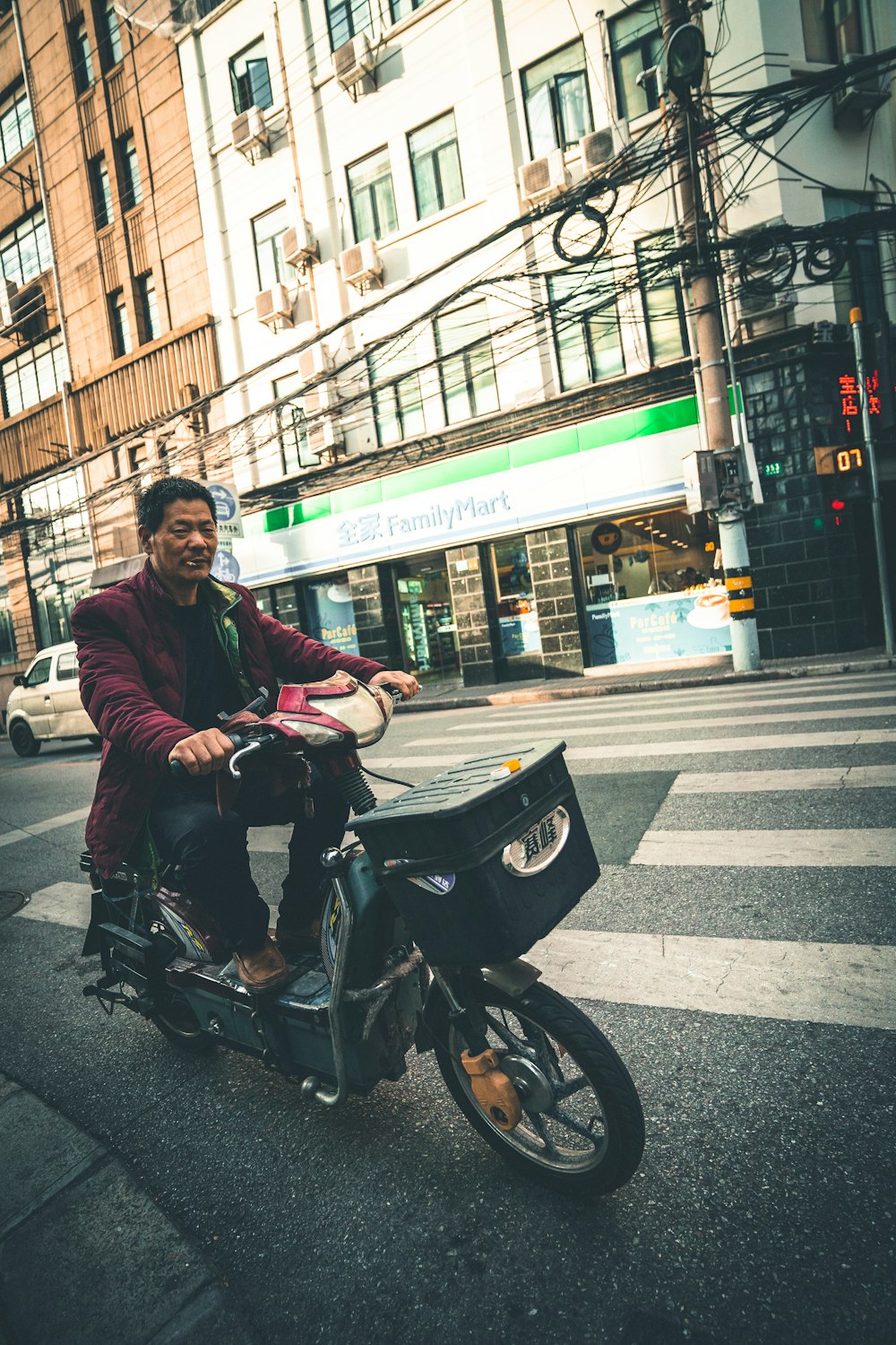 man riding motorcycle