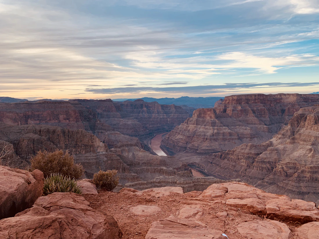 A dramatic canyon landscape in the United States
