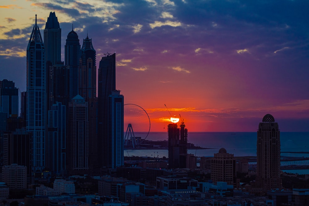 silhouette photography of concrete buildings