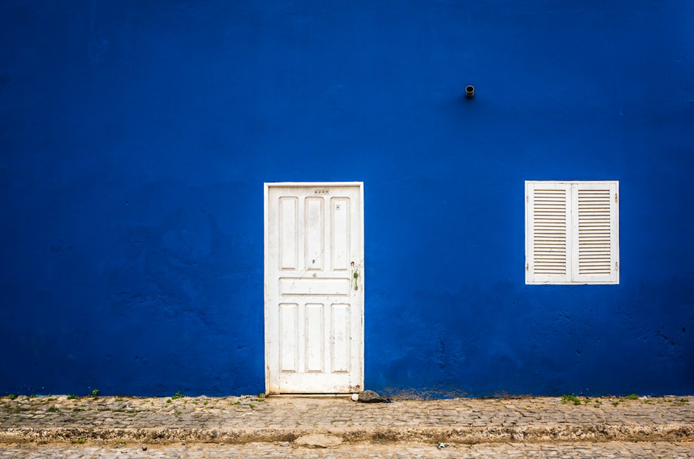 white wooden 6-panel door