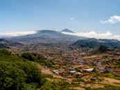 aerial photograph of city near mountain