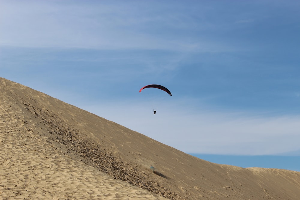 person paragliding