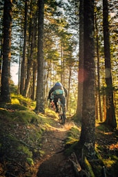 man riding bike