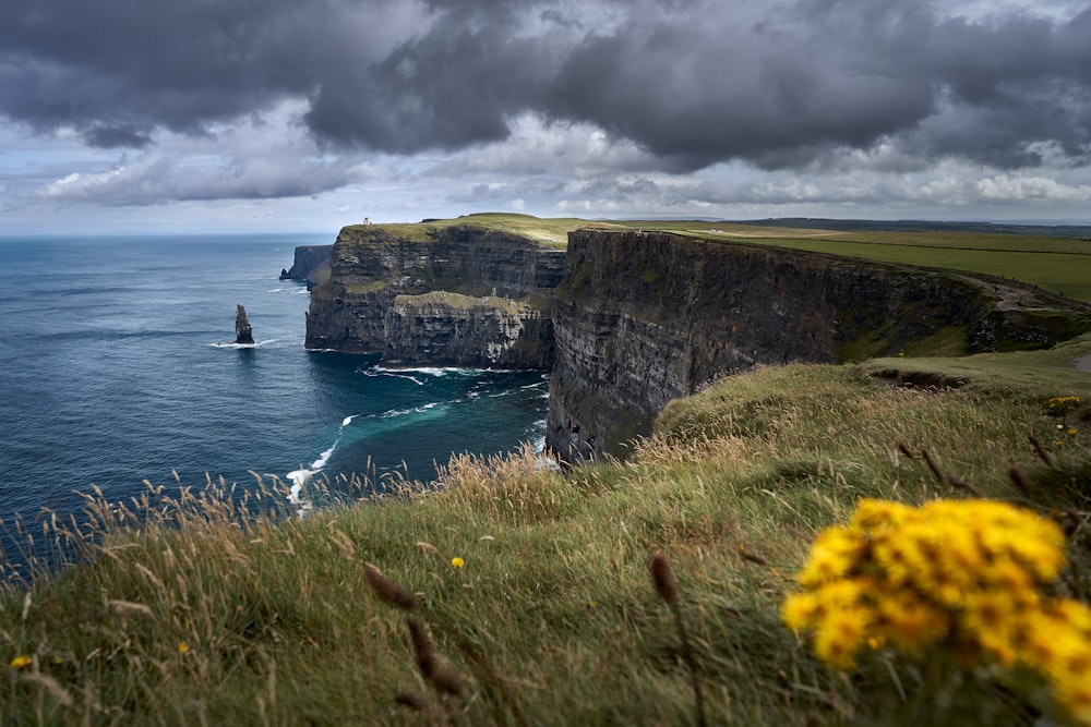 cliff near body of water