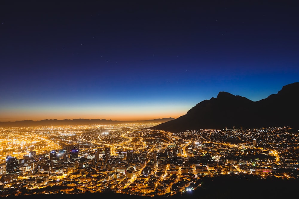 cityscape at night