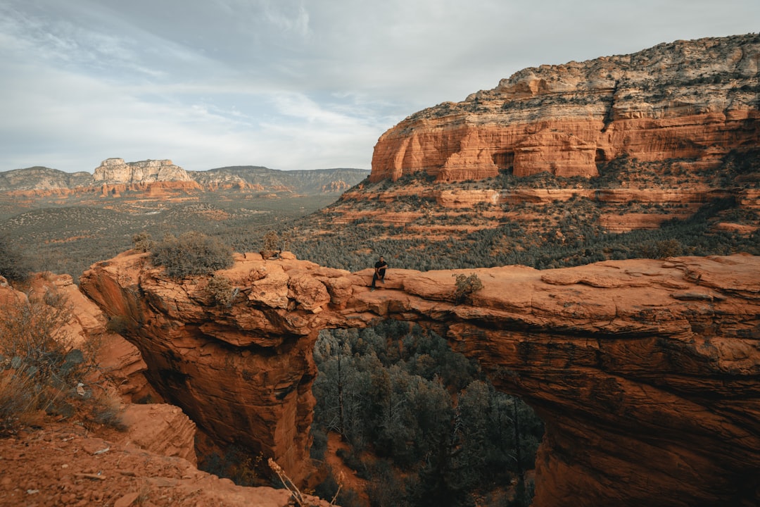 aerial photography of mountains, My buddy doin a sit on top of Devil