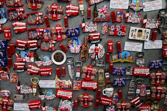 red key chain collection