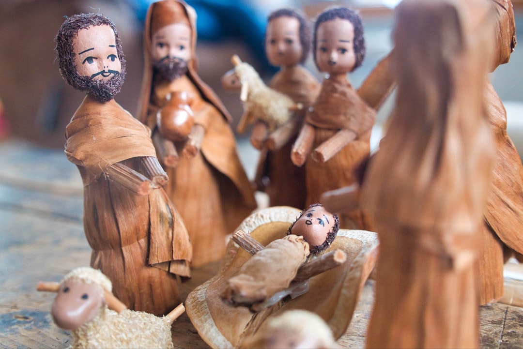 brown nativity set figurine