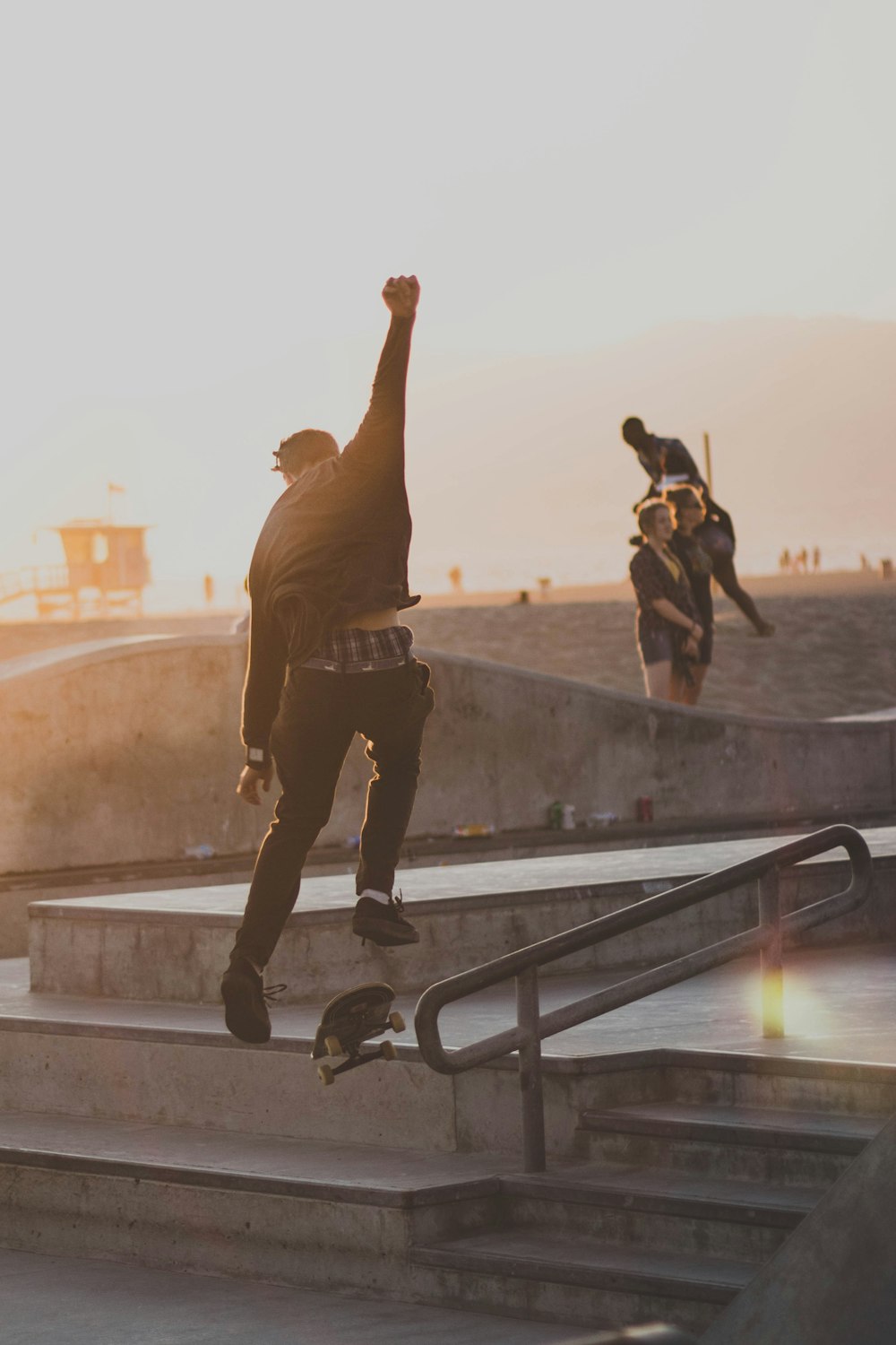 man playing skateboard