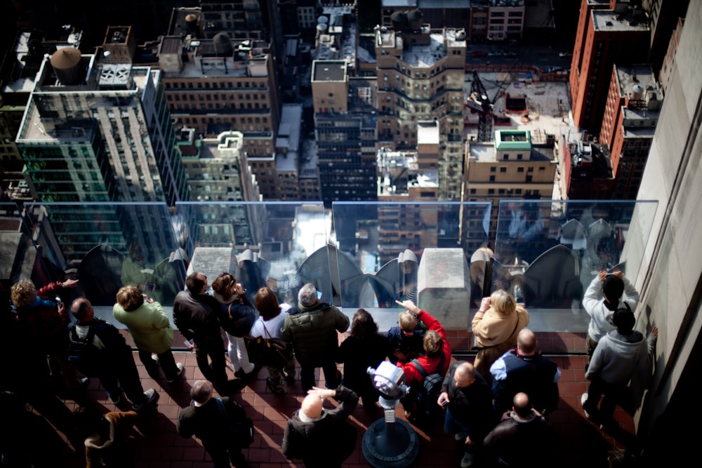 people on building balcony