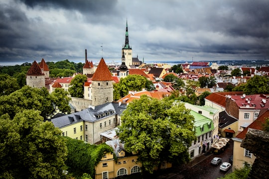 aerial photography of Tallin houses in Estonia during daytime in Tallinn City Estonia