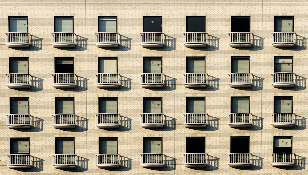 beige building windows