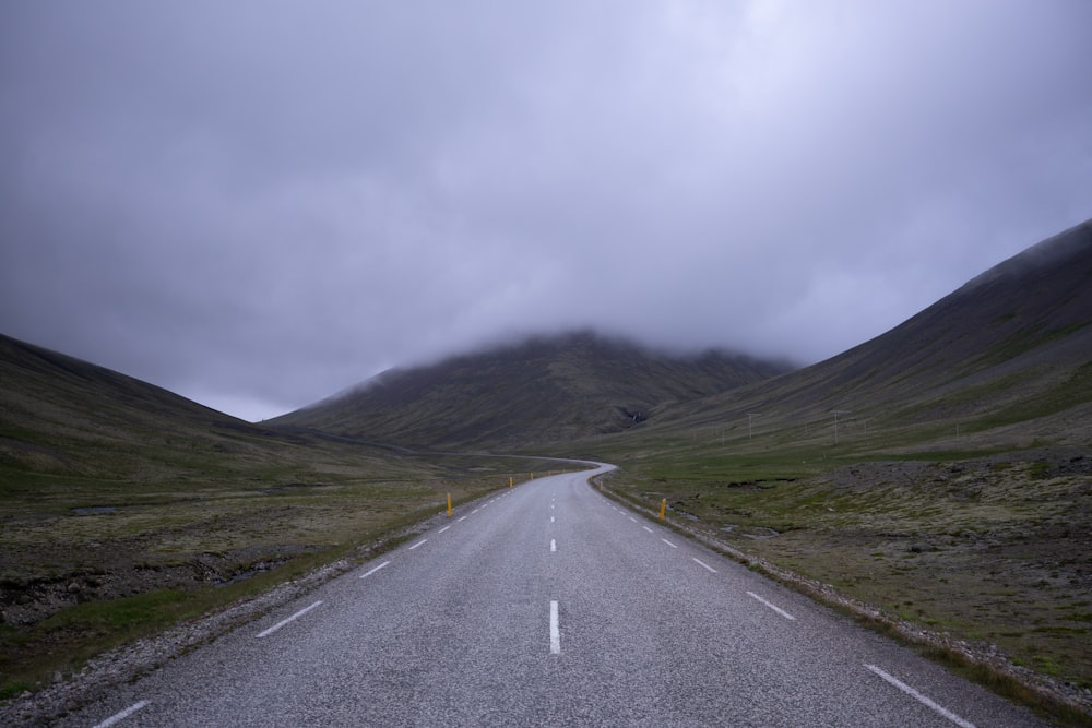 gray asphalt road scenery