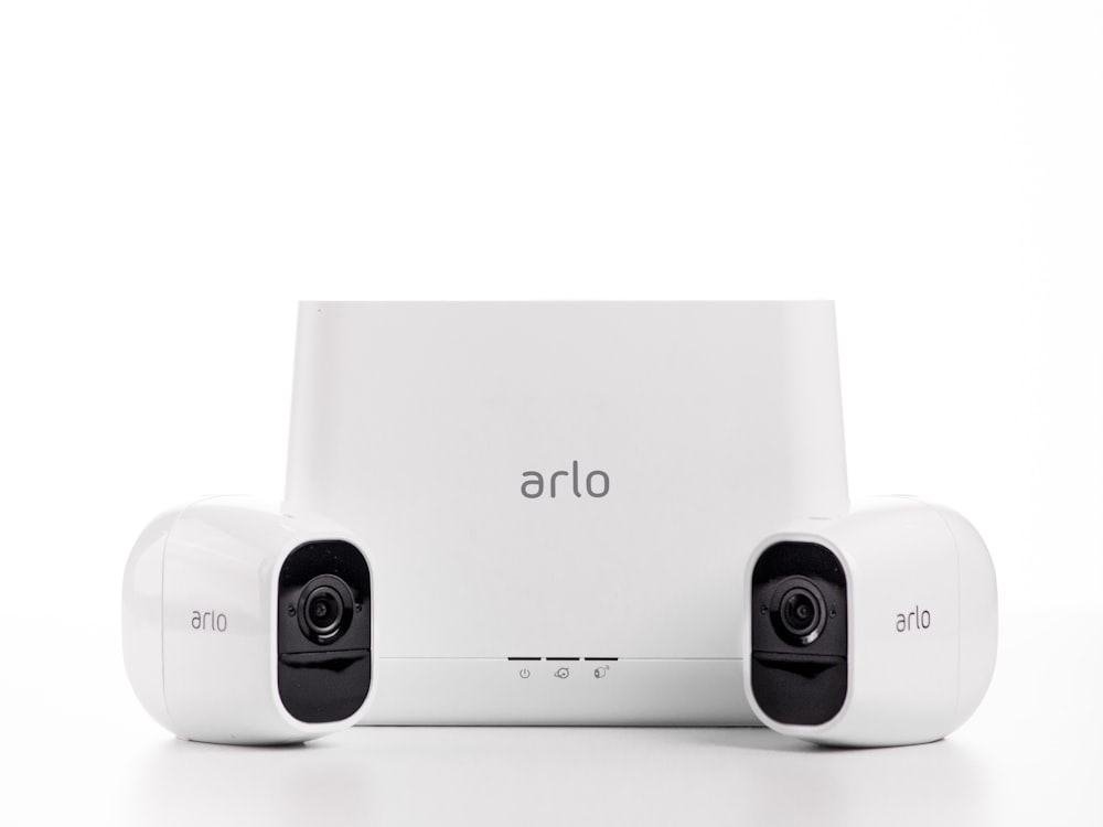 white Arlo home theater system