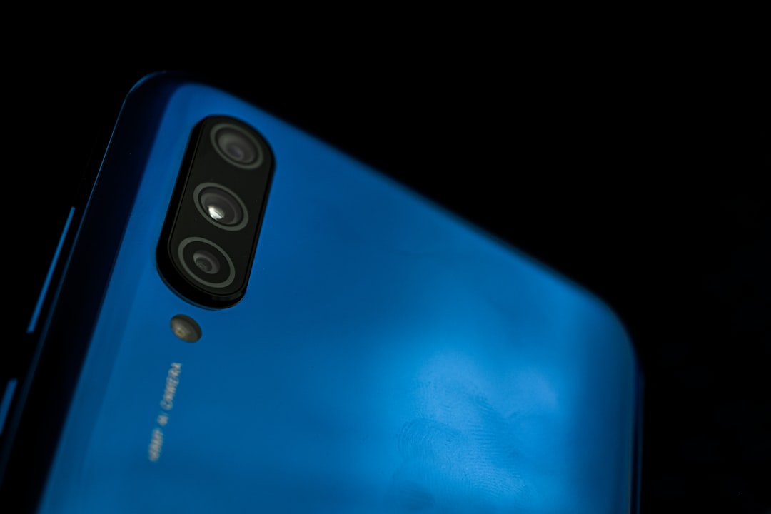 blue smartphone X