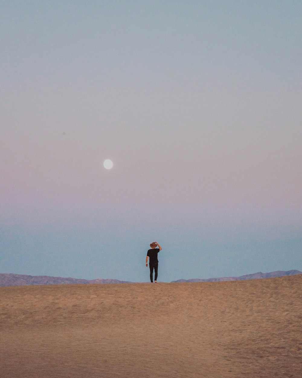 person on desert