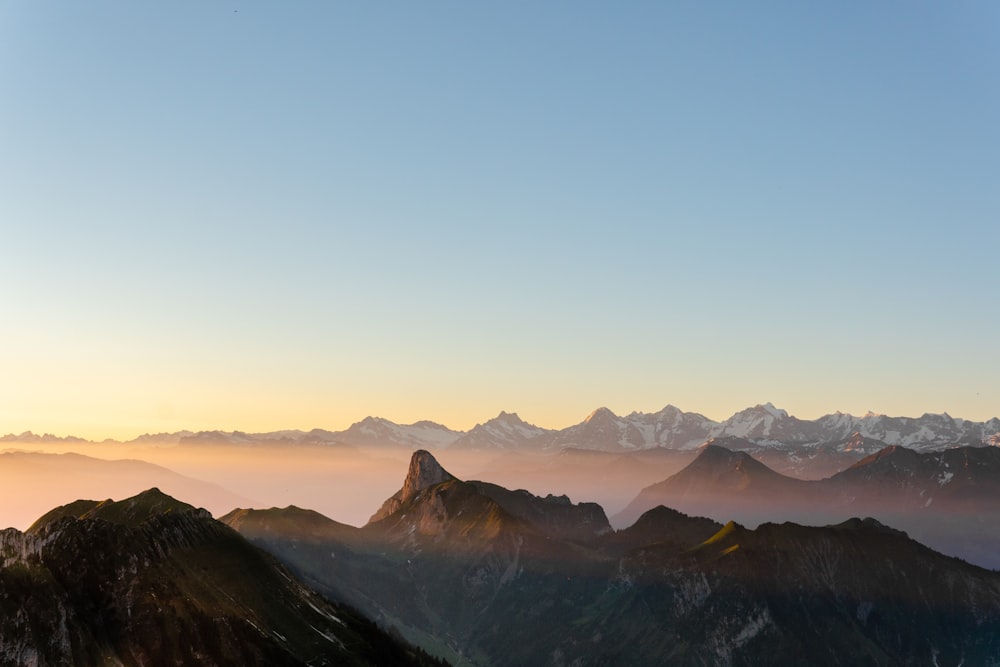 mountains during golden hour