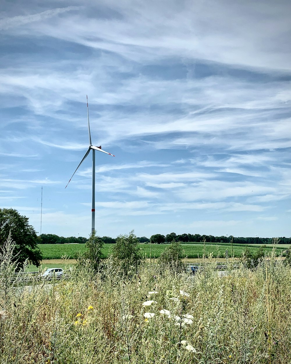 wind mill on field