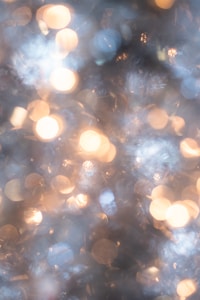 Christmas Bokeh Tinsel Tree with Holiday White Lights that Sparkle