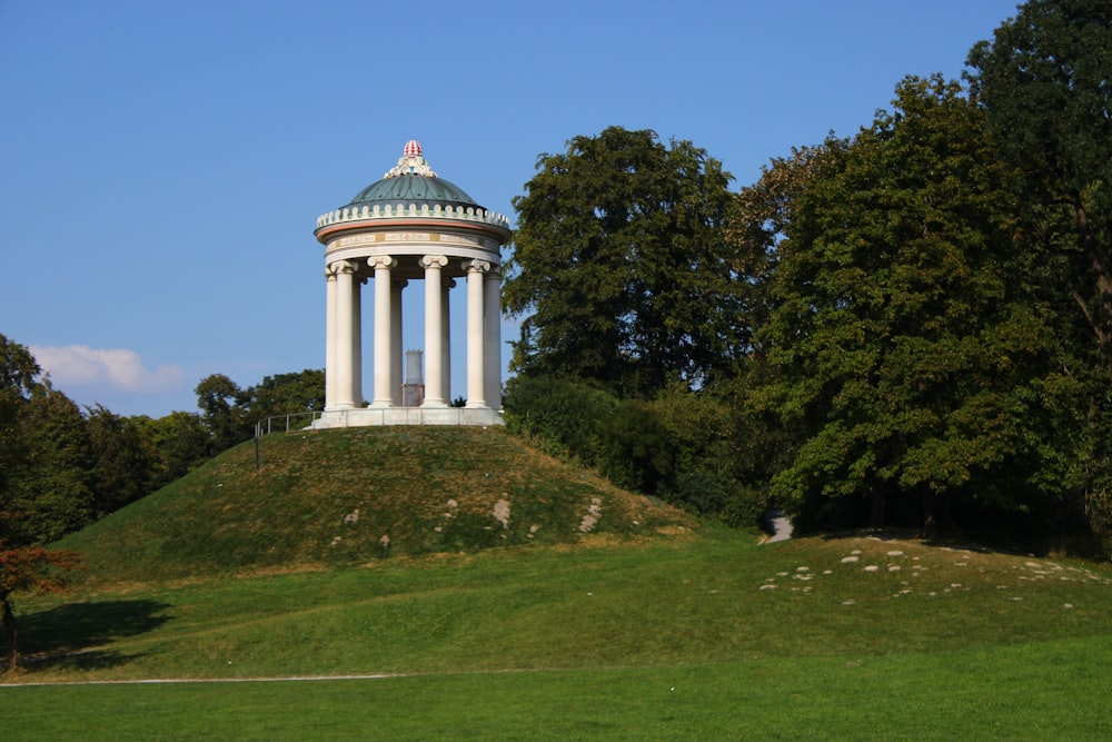 whtie concrete gazebo