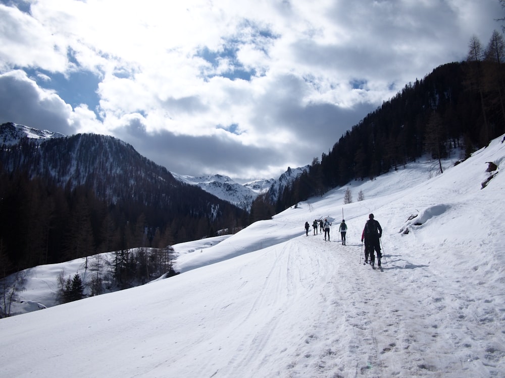 people skiing