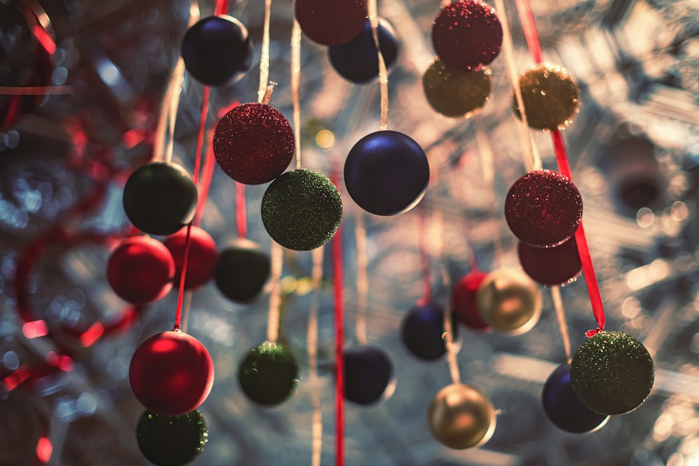 photo of assorted-colored bauble