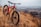 red and black hardtail bike on brown grass field