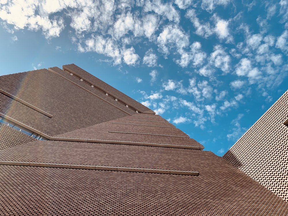 architectural photography of brown building