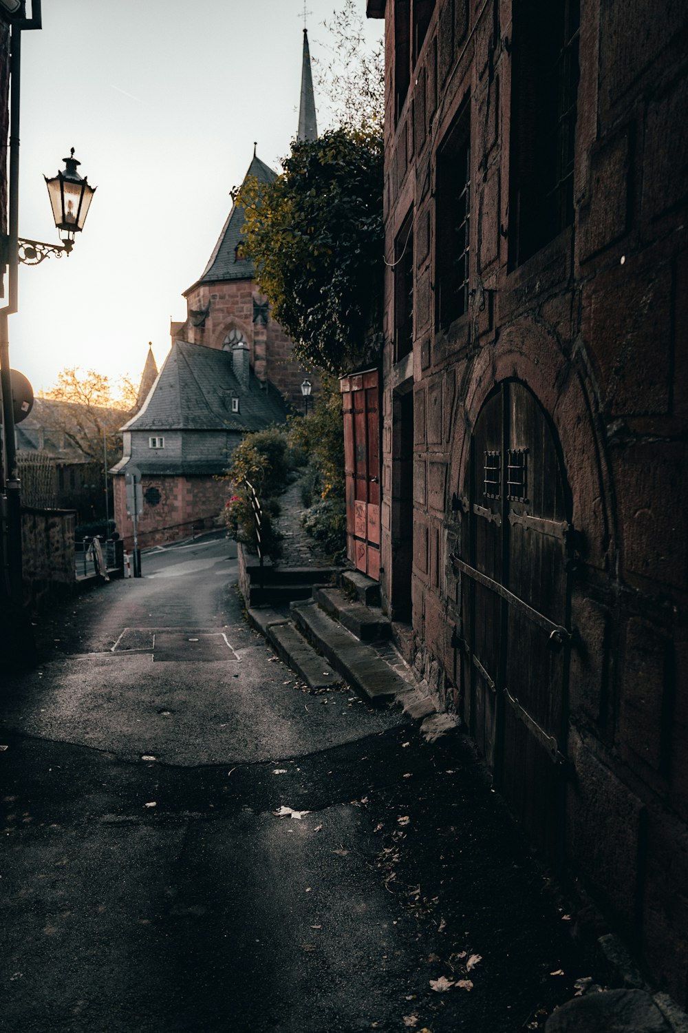 empty hallway surrounded by buildings