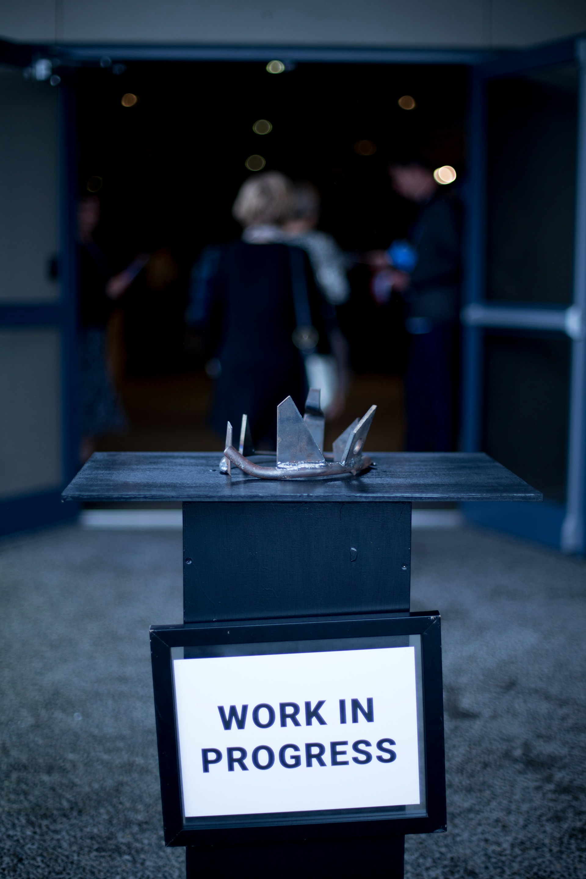 work in progress signage