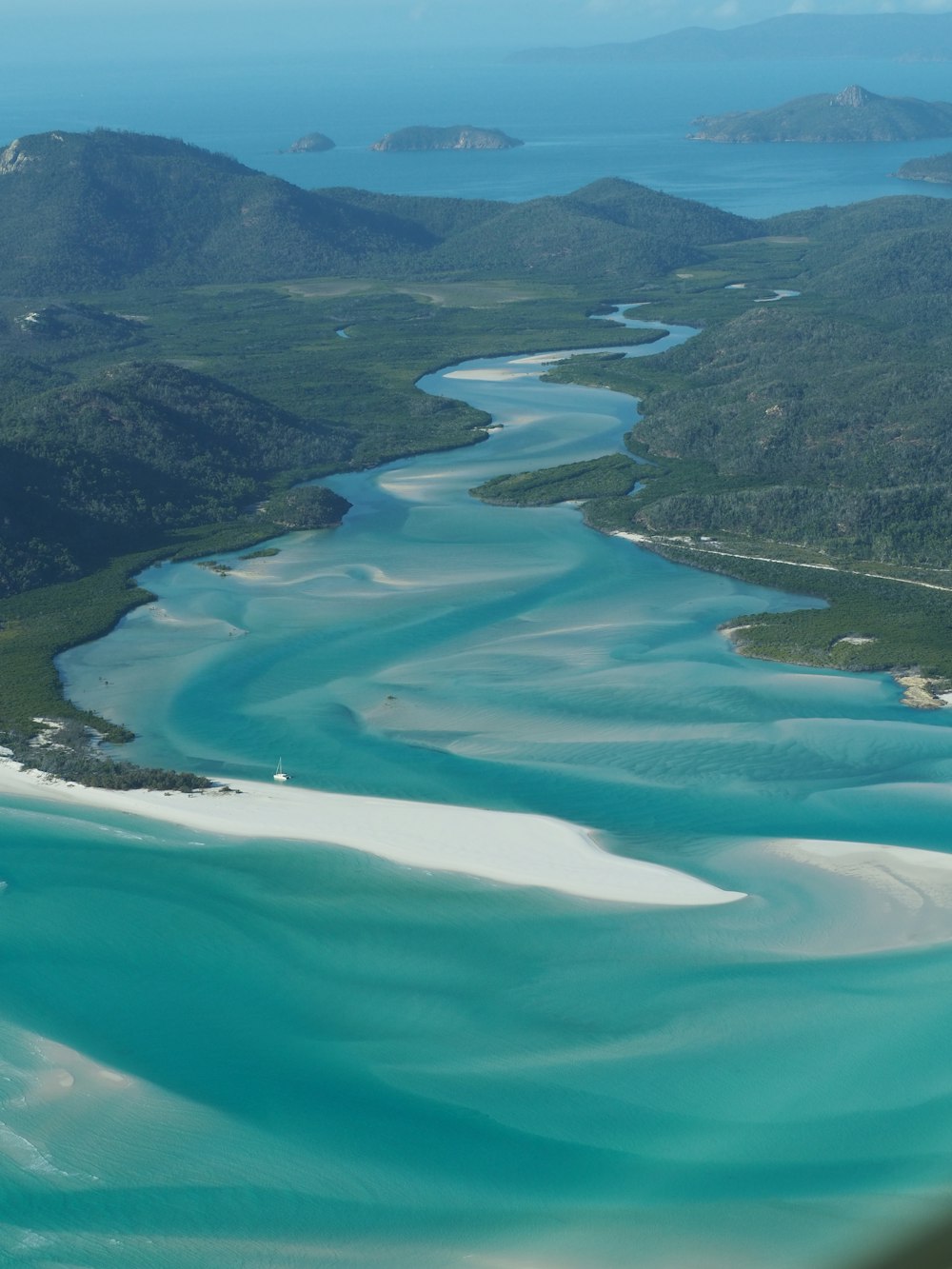 aerial photography of body of water