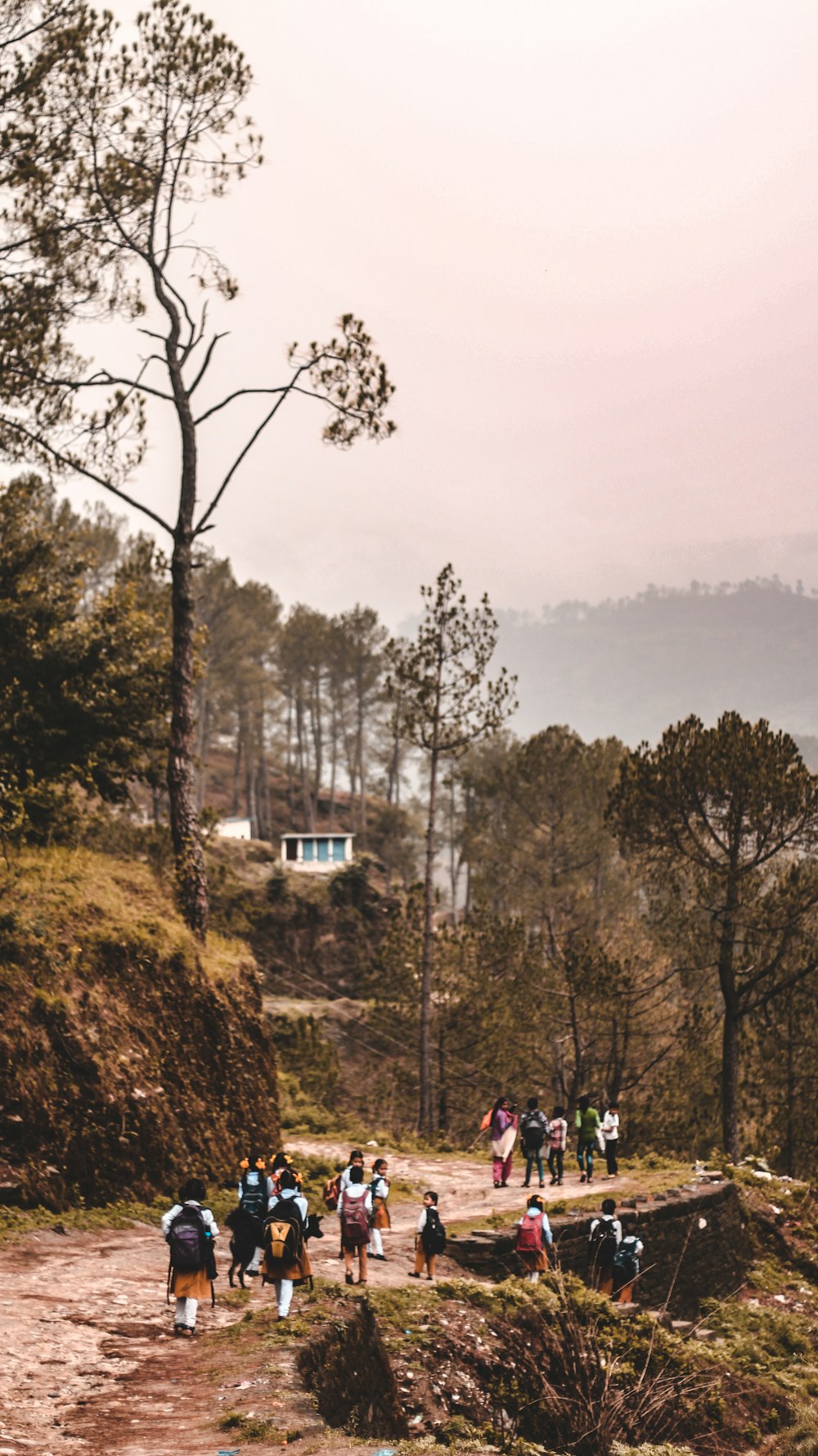 unknown persons walking outdooors