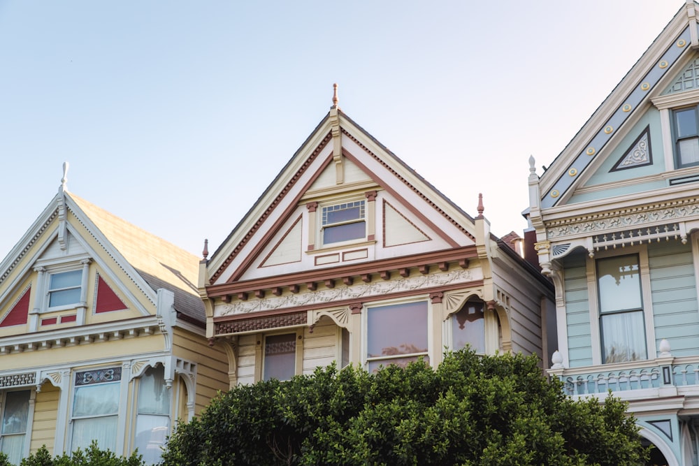 white and beige house