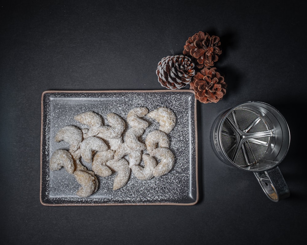 cookie on gray tray