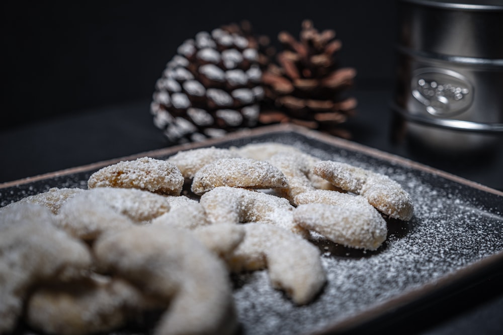 cookie on gray tray