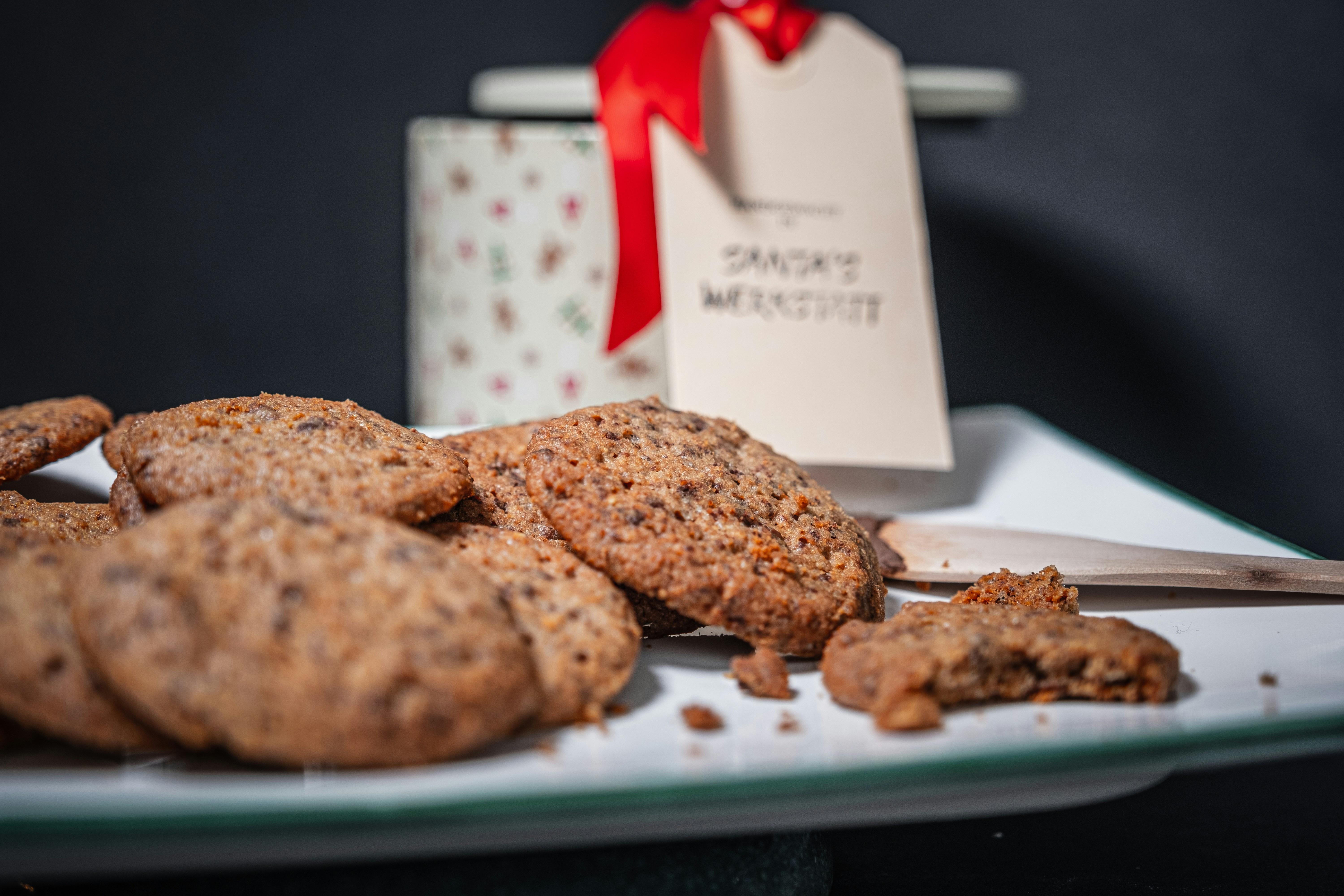 chocolate cookies on plate