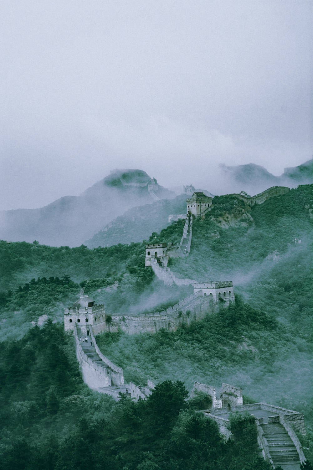 fotografia aérea da Grande Muralha da China