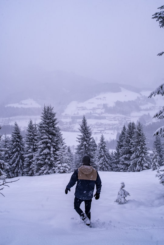 men's brown and black jacket in Leogang Austria