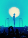 silhouette of person in stage
