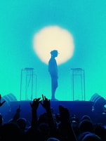 silhouette of person in stage