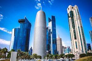 gray and white high-rise buildings
