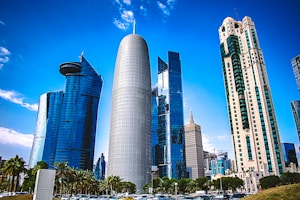 gray and white high-rise buildings