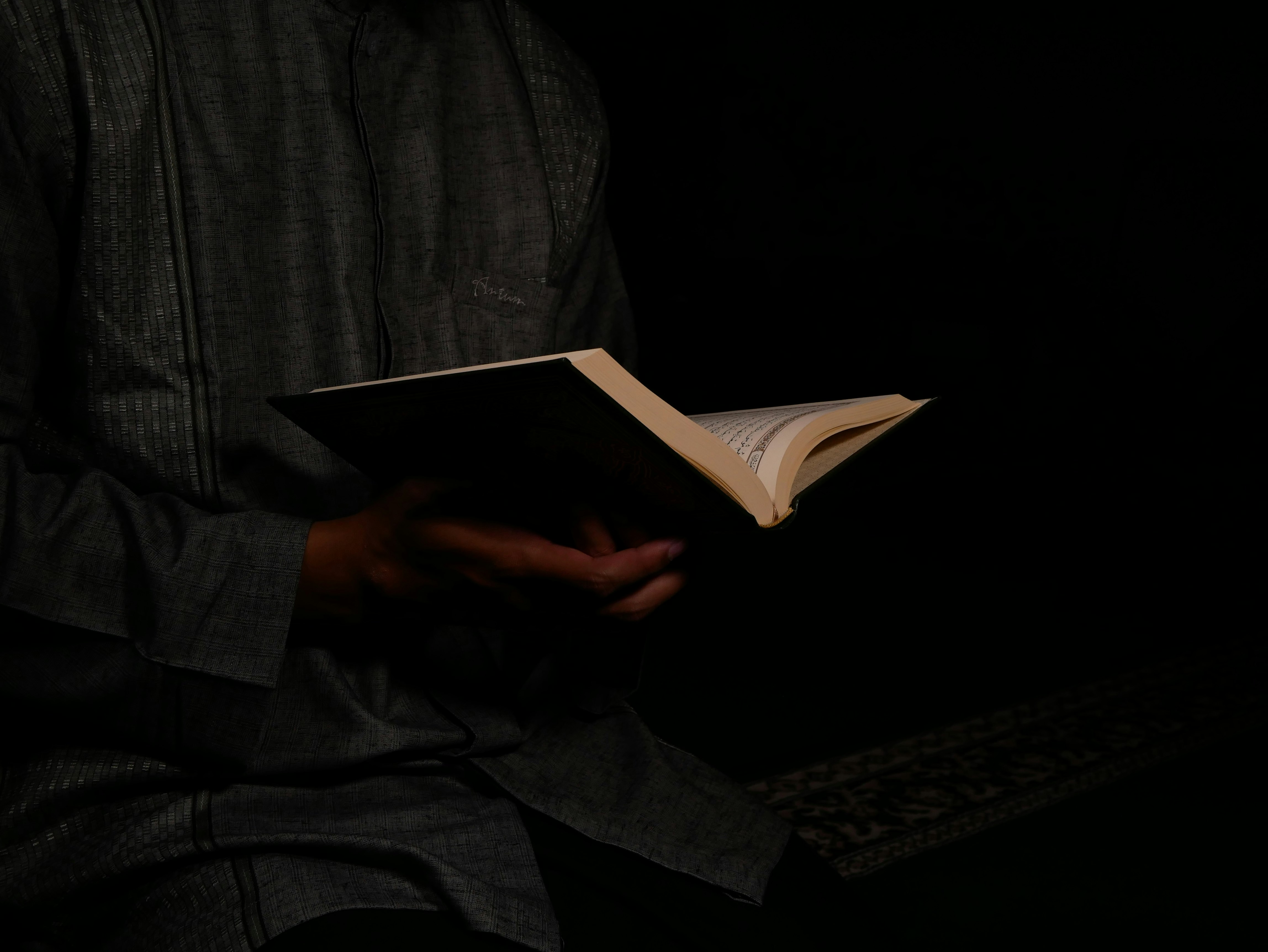 person holding opened book