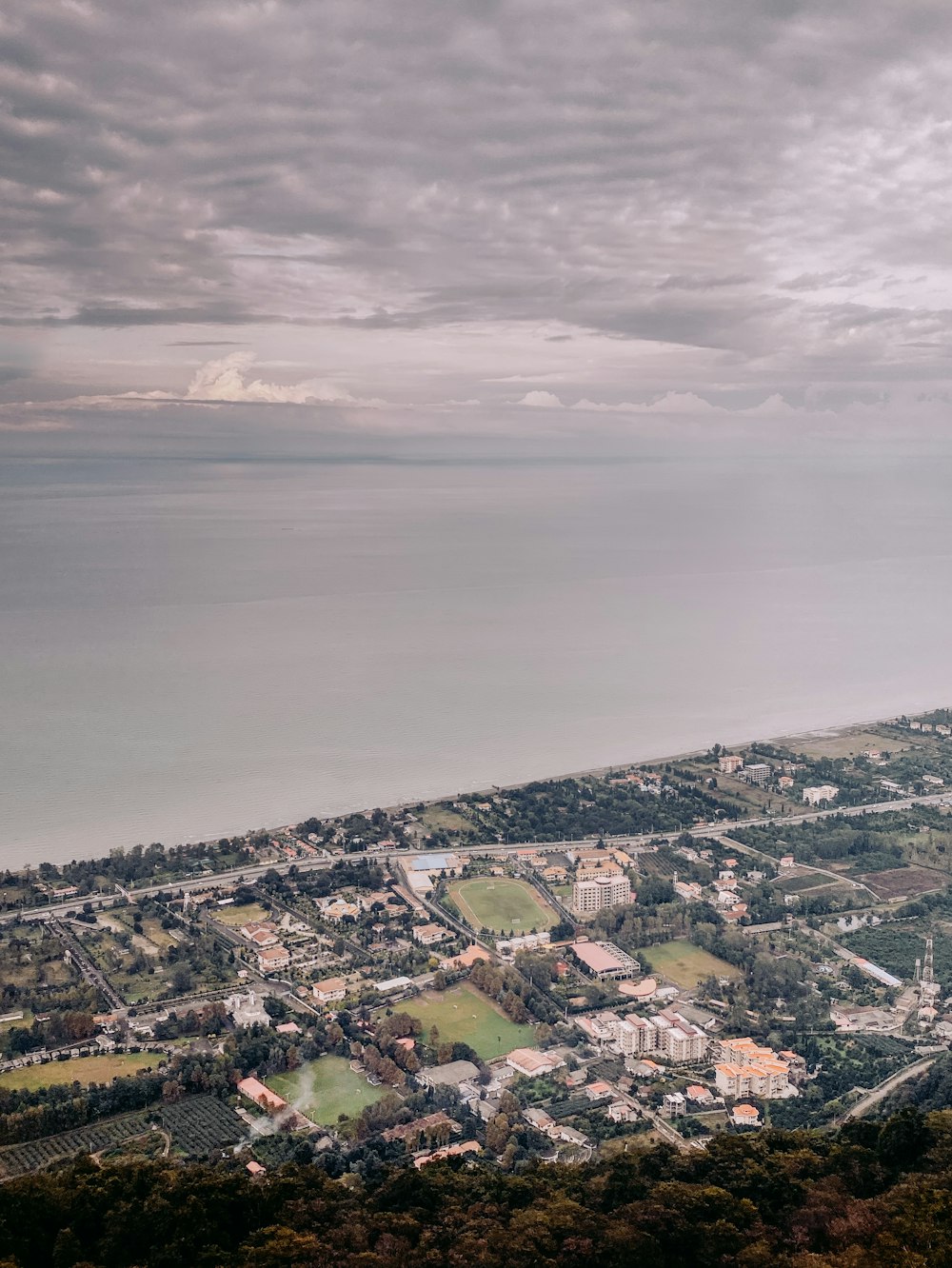 aerial photo of cityscape near sea