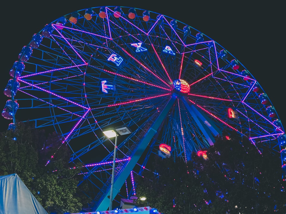 ferris wheel photograph during nighttime