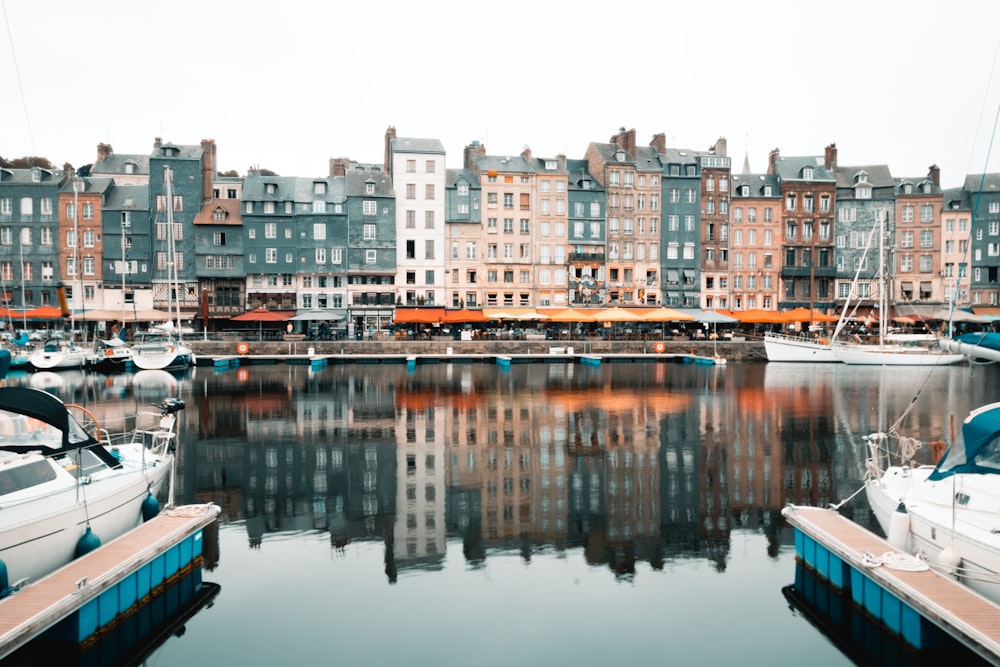 buildings near body of water